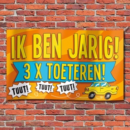[7036101] Gevelvlag Ik ben jarig