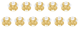 Ballonnen gold/white 8 stuks