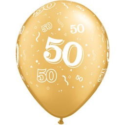 [10476] Ballonnen bedr 50 jaar goud Q11 5 st