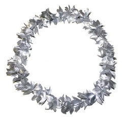 [60511] Hawaii bloemenkrans zilver