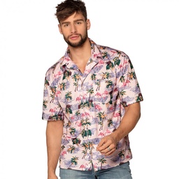 [52170] Hawaii shirt Flamingo L
