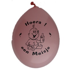 [10378] Ballonnen Bedr. Hoera 'n meisje 10