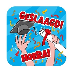 [7005035] Huldeschild Geslaagd Cartoon