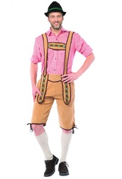 Lederhose Johann lang Lichtbruin