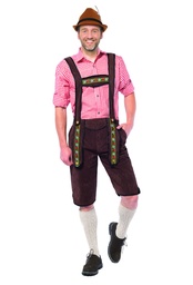 Lederhose Johann lang Donkerbruin