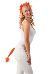 [61776] Accessoire-set Oranje Leeuw (tiara en staart)