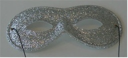 [63.247] Oogmasker bril glitter zilver