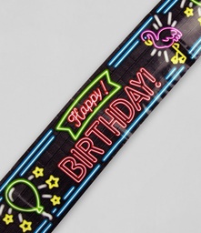 [7013213] Afzetlint neon Happy Birthday