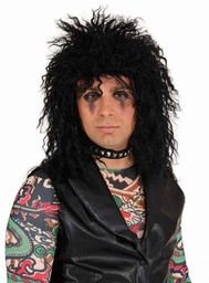 [30943] Heren pruik Crazy pop zwart
