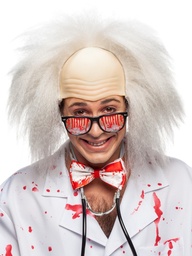 [32452] Pruik Professor kaal met haar