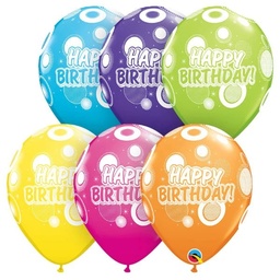 [24486] Ball. bedr Happy Bday Dots Q11 5st
