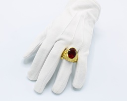 Ring Sinterklaas met rode steen