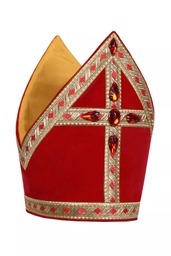 [0123-0500] Sinterklaas Mijter fluweel luxe rond NPO