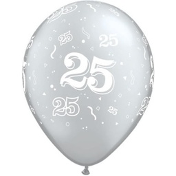 [10472] Ballonnen bedr 25 jaar zilver Q11 5