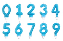 Cijferkaars glitter blauw 0-9