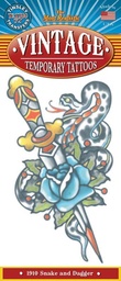 [VT-104] Vintage Tattoo Snake /Dagger 1910