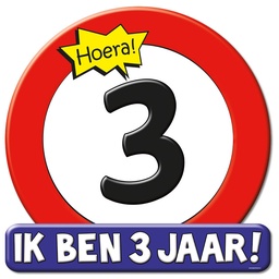 [7005043] Verkeersbord 3 jaar