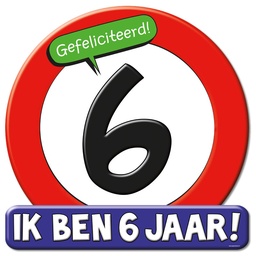 [7005046] Verkeersbord 6 jaar
