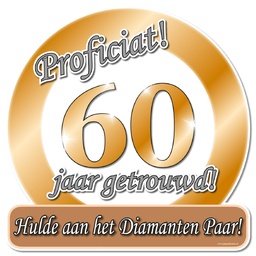 [7019604] Verkeersbord 60 jaar Getrouwd