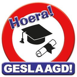 [7005021] Verkeersbord Hoera Geslaagd