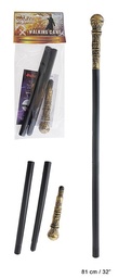 [80223] Wandelstok met gouden knop