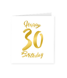 [7028006] Kaart goud/wit 30 jaar