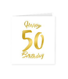 [7028010] Kaart goud/wit 50 jaar
