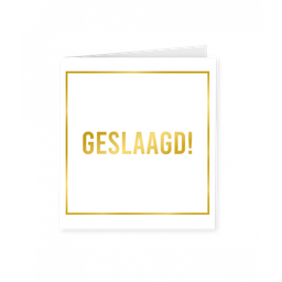 [7028027] Kaart goud/wit Geslaagd!