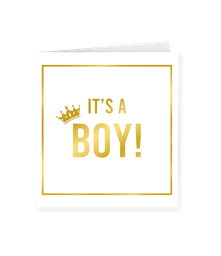 [7028047] Kaart goud/wit It's a Boy!
