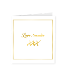 [7028041] Kaart goud/wit Lieve vriendin