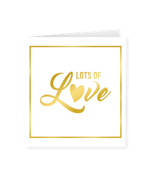 [7028039] Kaart goud/wit Lots of Love