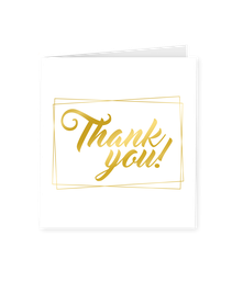 [7028024] Kaart goud/wit Thank You!