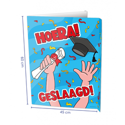 [7006021] Window Sign Geslaagd Cartoon