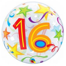 [34854] Bubble helium ballon 16 Brilliant Stars