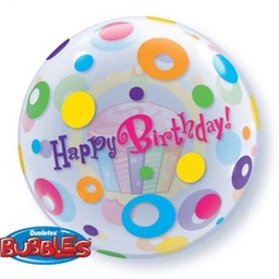 [23606] Bubble ballon Bday Cupcake & Dots