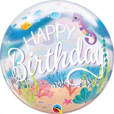 [87741] Bubble ballon Happy Bday Mermaid