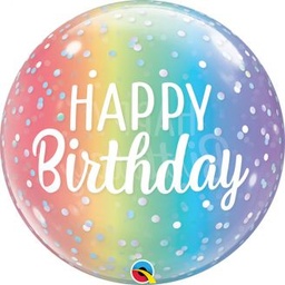 [13232] Bubble ballon Bday Ombre & Dots