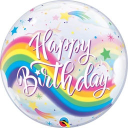 [87744] Bubble ballon Happy Birthday regenb
