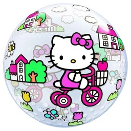 [41707] Bubble helium ballon Hello Kitty fiets