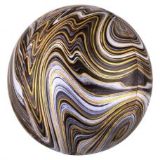 [41392] Folie helium ballon Marmer Orbz zwart