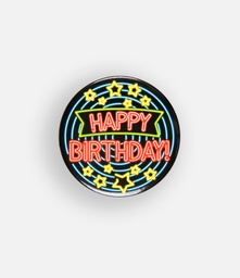 [7013313] Button neon Happy Birthday