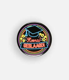 [7013315] Button neon Hoera Geslaagd