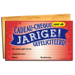 [7029812] Cadeau-cheque Jarige