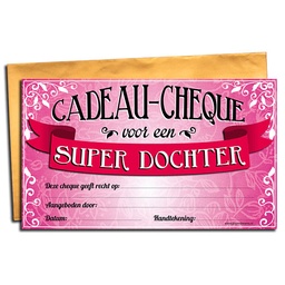 [7029808] Cadeau-cheque Super Dochter