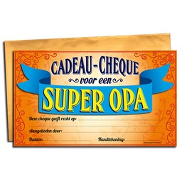 [7029803] Cadeau-cheque Super Opa