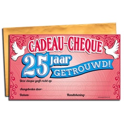 [7029829] Cadeau-cheque 25 jaar Getrouwd