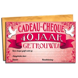 [7029830] Cadeau-cheque 40 jaar Getrouwd