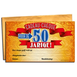 [7029818] Cadeau-cheque 50 Jarige