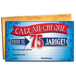 [7029824] Cadeau-cheque 75 Jarige