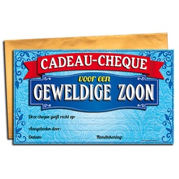 [7029807] Cadeau-cheque Geweldige Zoon